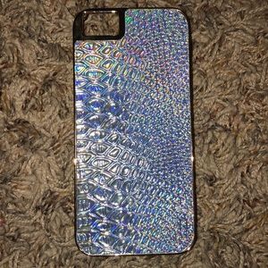 shiny silver iphone 5 case